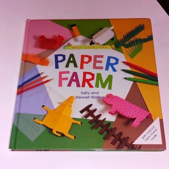3/$13 Make Your Own Paper Farm/With Fold-Out Farm Scene Inside Vintage book - Picture 2 of 5